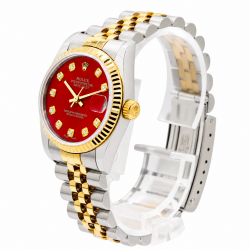 Rolex Datejust 31MM 68273 Two-Tone Red Dial Watch